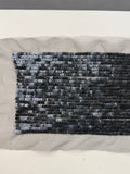 Slate grey sequins sewn on net  SP Haberdashery Auckland NZ