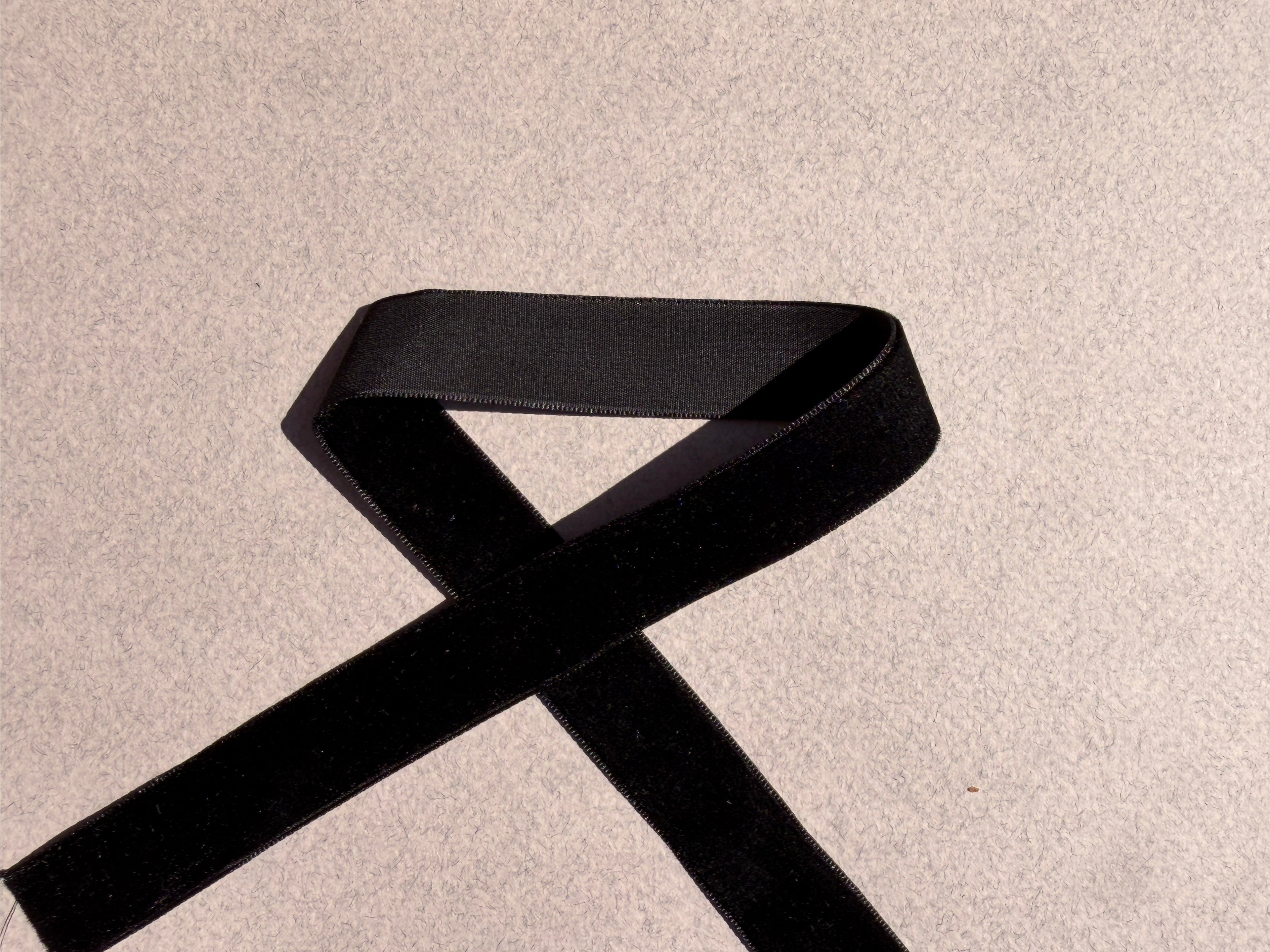 Two sides black velvet ribbon 15mm SP Haberdashery Auckland NZ