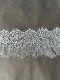 White chantilly eyelash  lace  10cm SP Haberdashery Auckland NZ