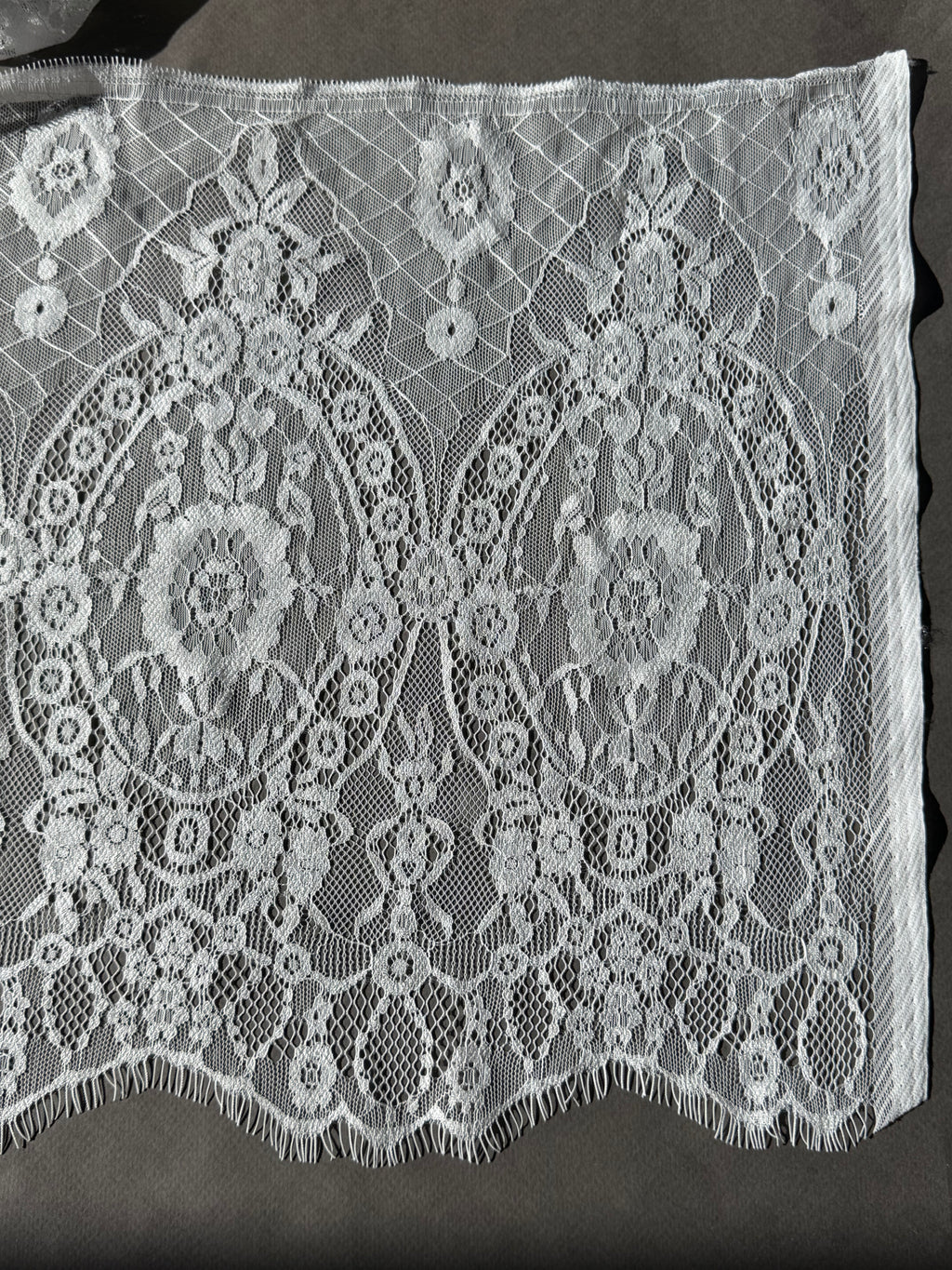 White chantilly lace 2.9metre piece 35cm wide SP Haberdashery Auckland NZ