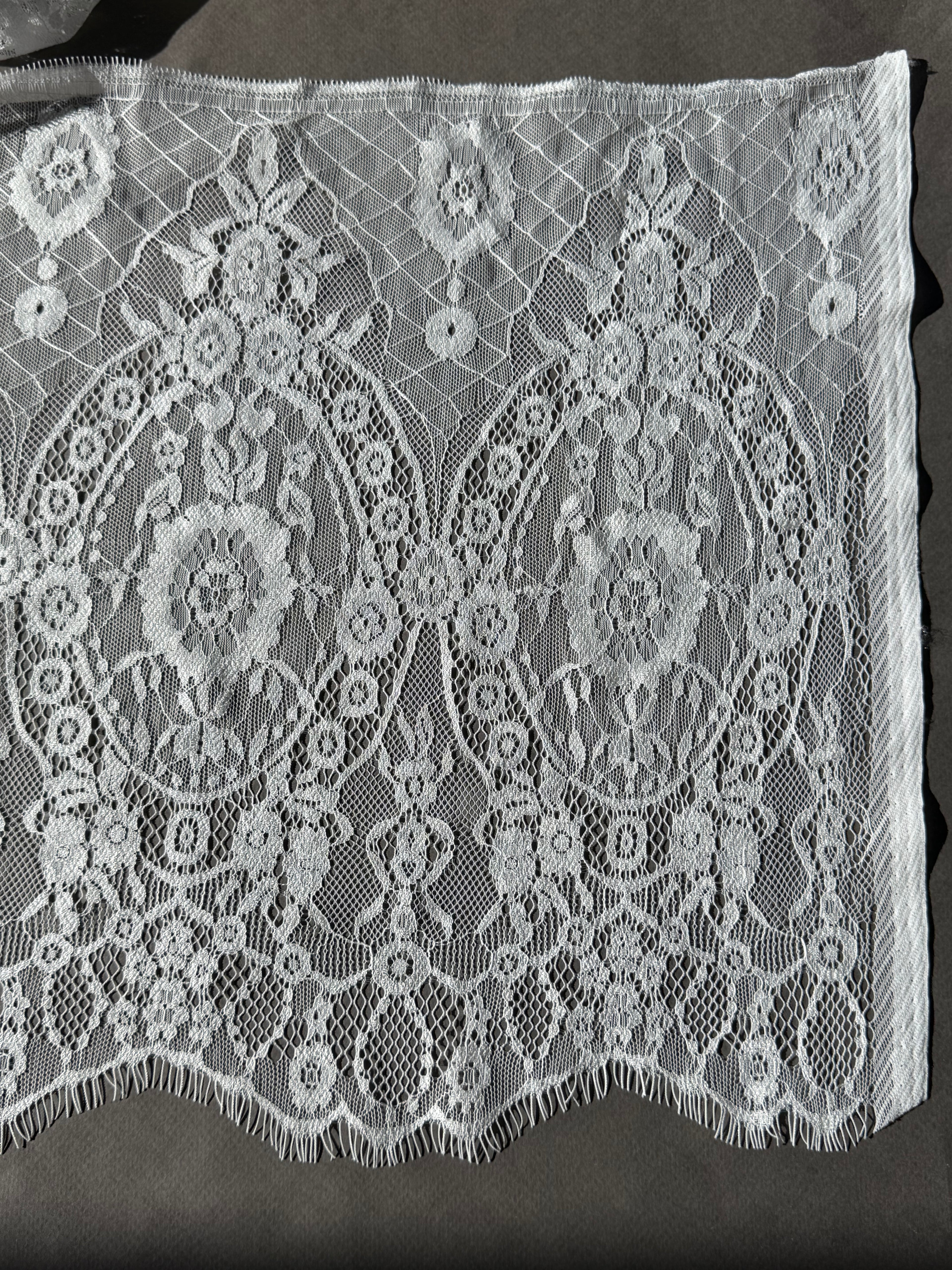 White chantilly lace 2.9metre piece 35cm wide SP Haberdashery Auckland NZ