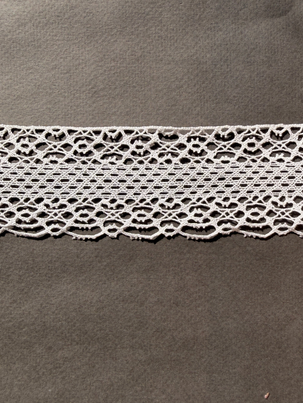 White cotton torchon bobbin lace trim P Haberdashery Auckland NZ