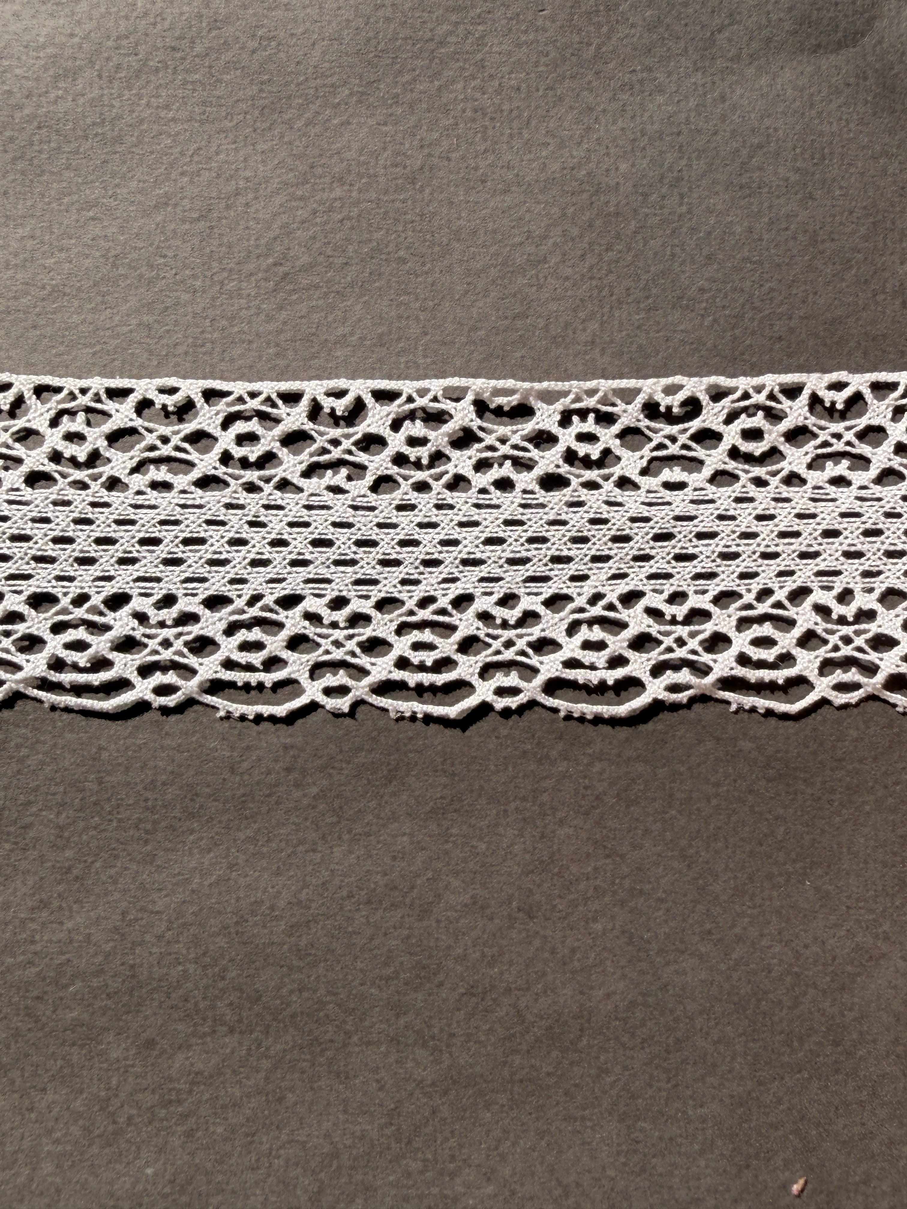 White cotton torchon bobbin lace trim P Haberdashery Auckland NZ