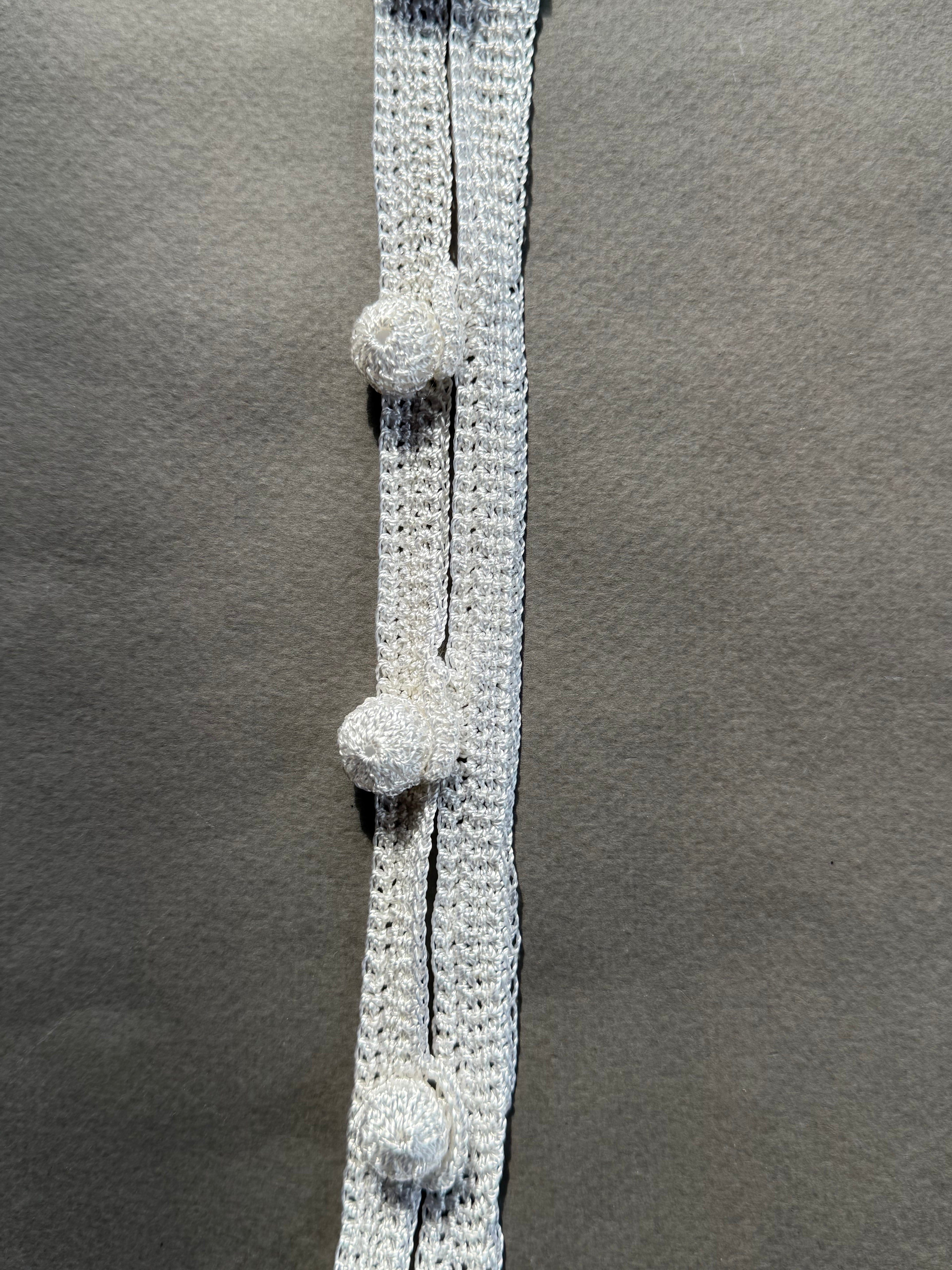 White crochet button tape 20mm SP Haberdashery Auckland NZ