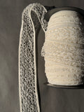 White elastic fishnet trim 50mm SP Haberdashery Auckland NZ