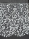 White lace trim 340mm wide, scallop edge with eyelash fringe 3metre piece SP Haberdashery Auckland NZ