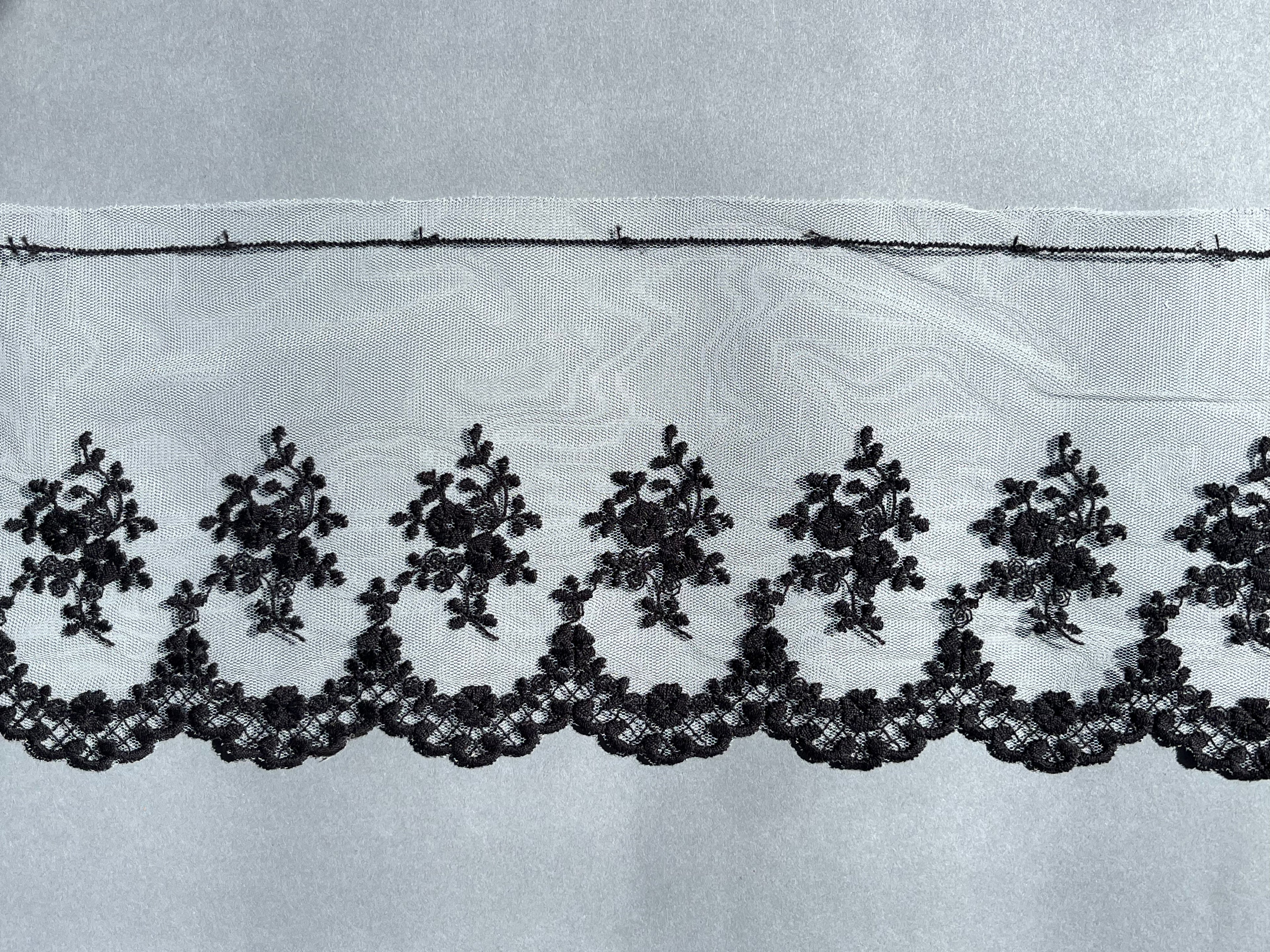 White net trim black embroidery SP Haberdashery Auckland NZ