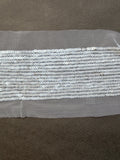 White sequin sewn on net trim  SP Haberdashery Auckland NZ