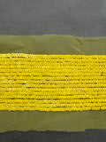 Yellow sequins sewn on net  trim SP Haberdashery Auckland NZ