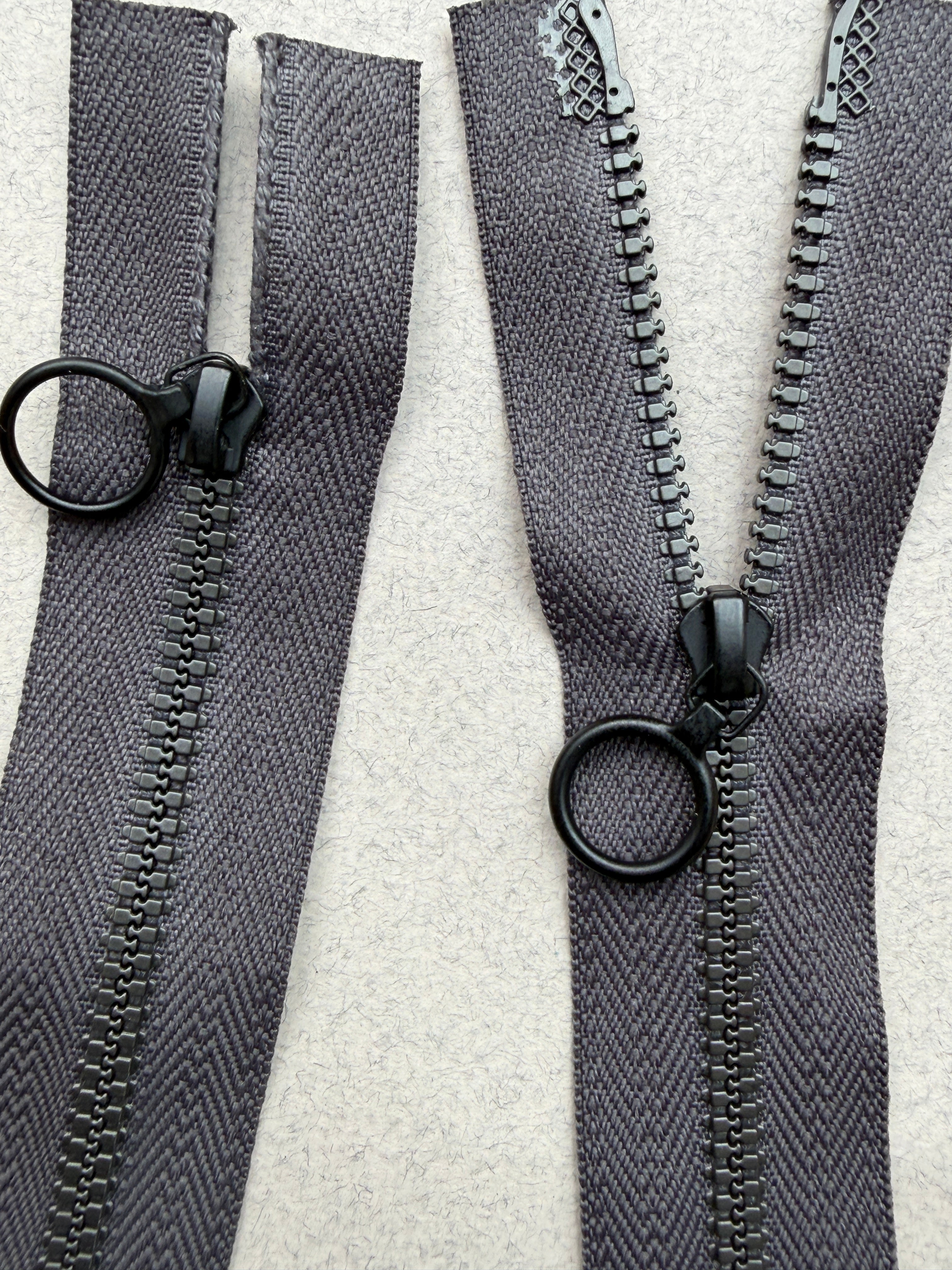Close up Riri open both ends nylon slate grey zip 58cm SP Haberdashery Auckland NZ