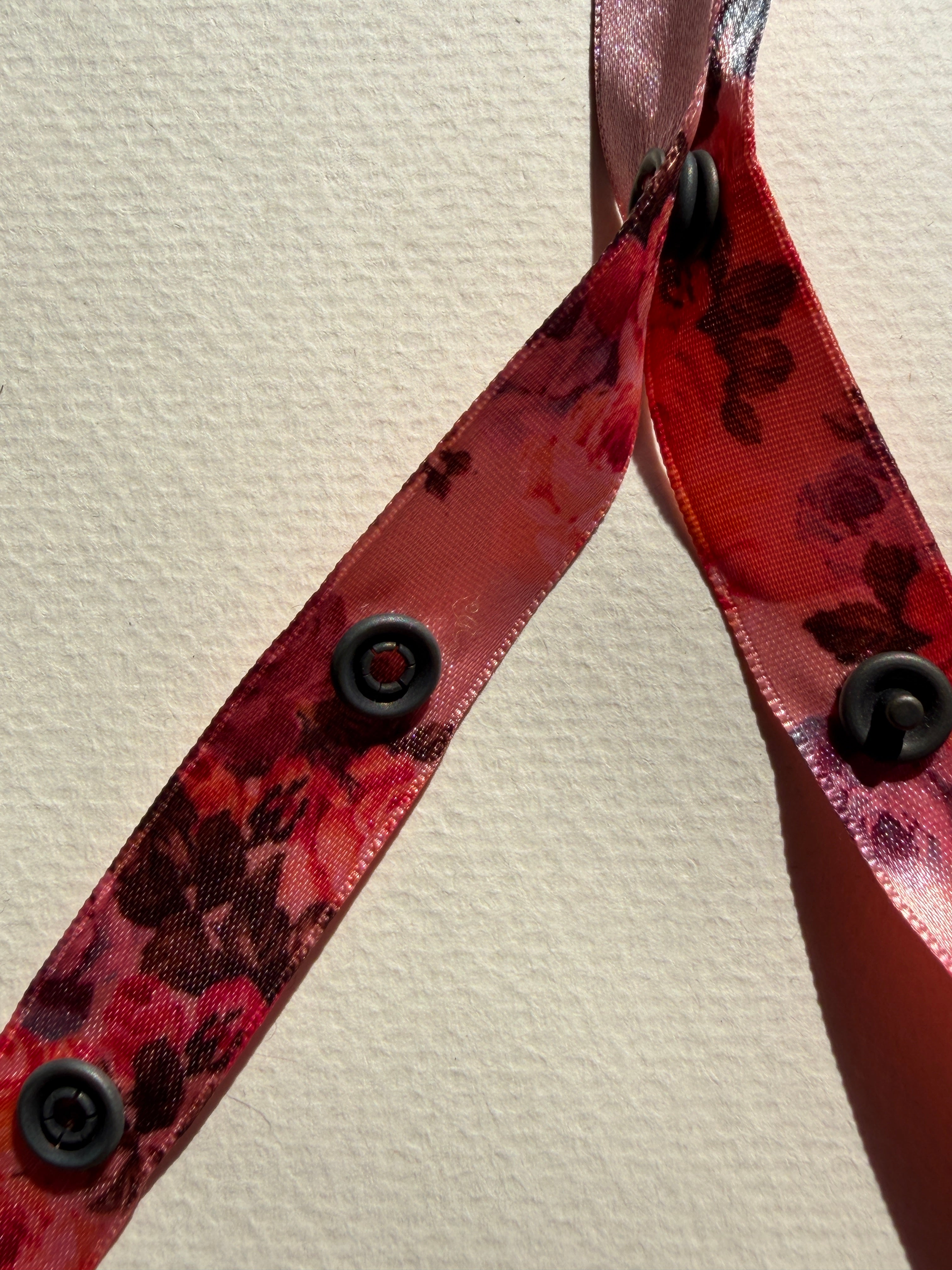 Pink floral print snap tape SP Haberdashery Auckland NZ